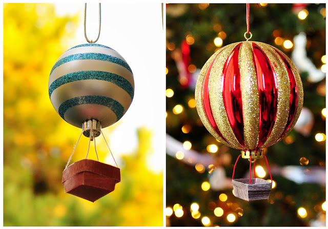 Christmas Hot Air Balloon Ornaments