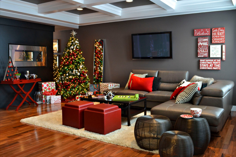 simple christmas living room