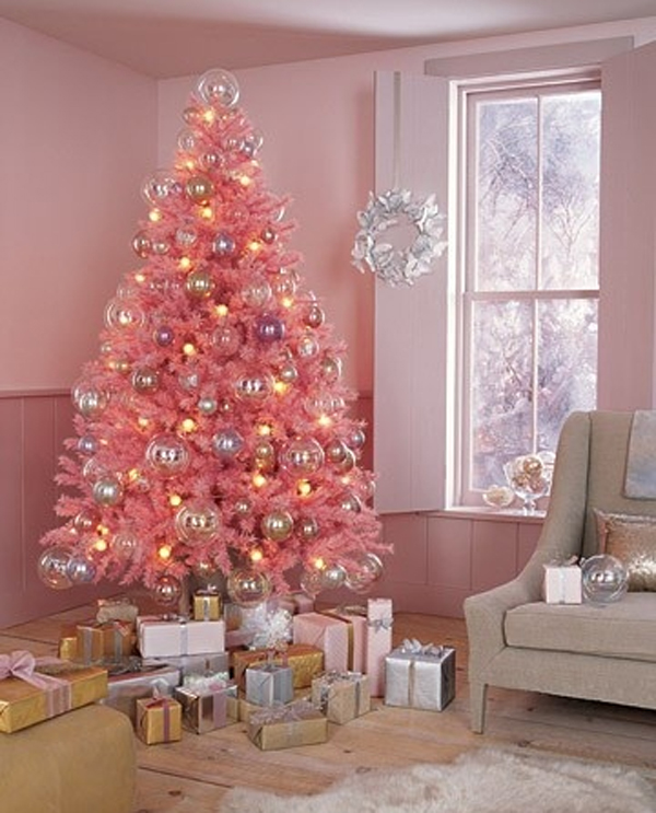 Cute Pink Christmas Tree Decoration For Your Living