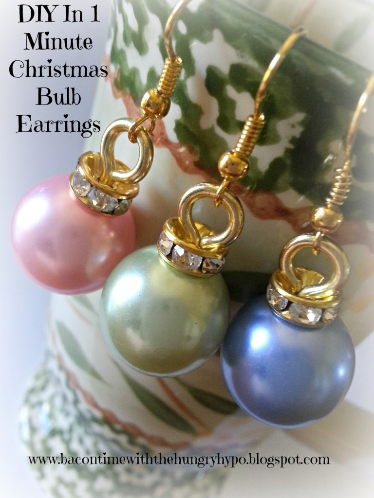 DIY 1-minute Christmas Bulb Earrings