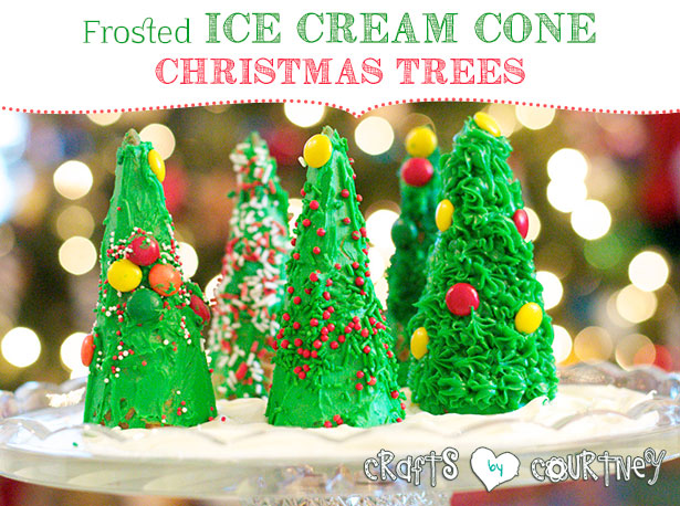 Frosted Ice Cream Cones Christmas Tree