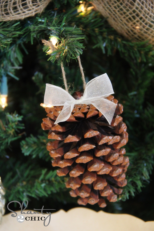 Handmade Simple Pine Cone Ornaments