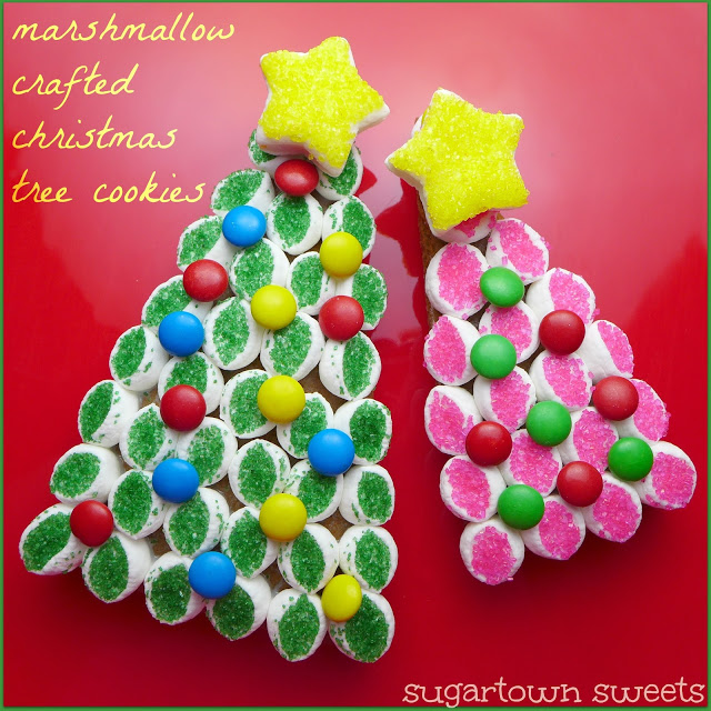 Marshmallow Crafted Christmas Tree Cookies