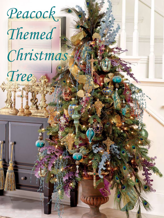 Peacock Themed Christmas Tree