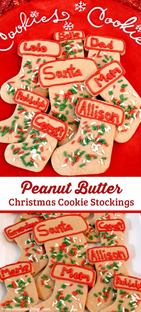 Peanut Butter Christmas Cookies Stockings