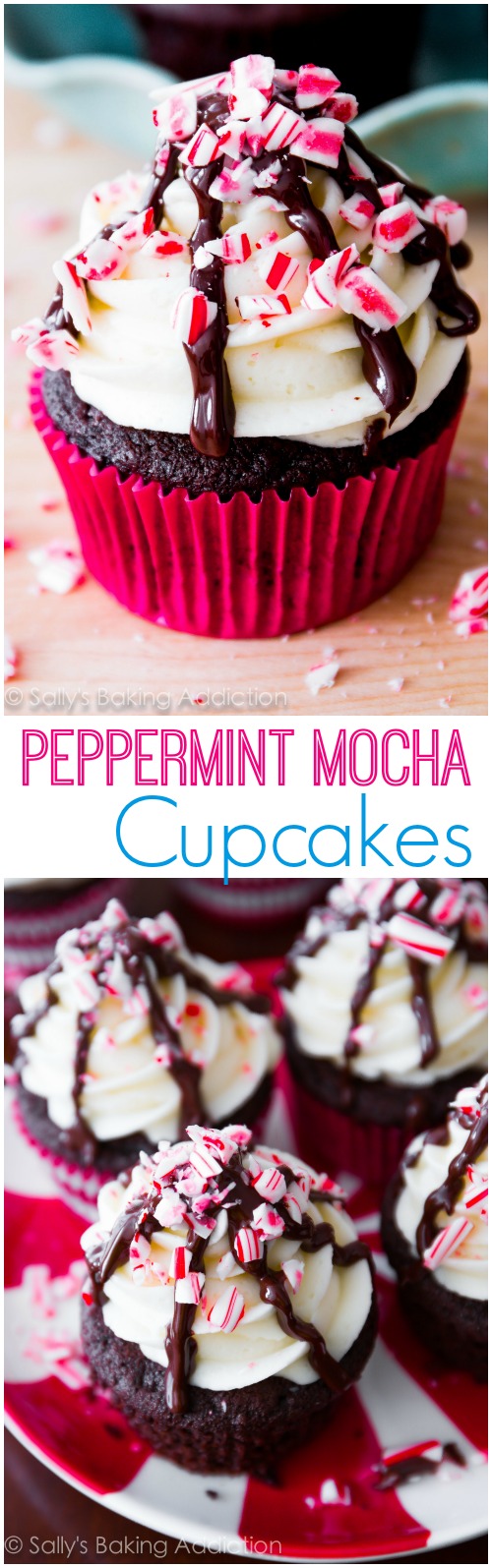 Peppermint Mocha Christmas Cupcakes