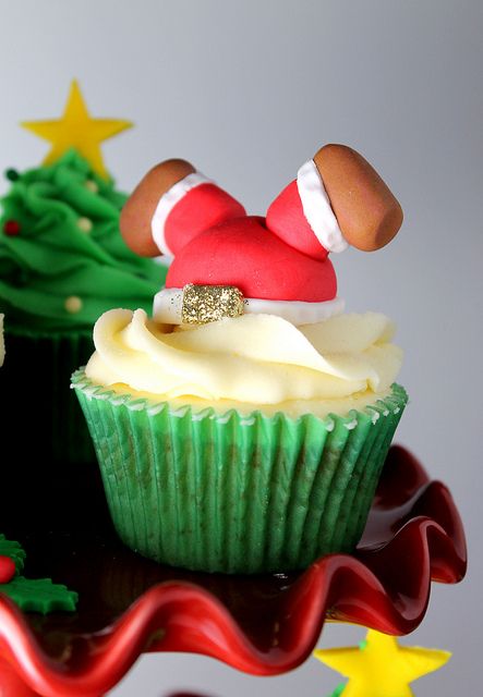 Santa Upside Down Cupcake