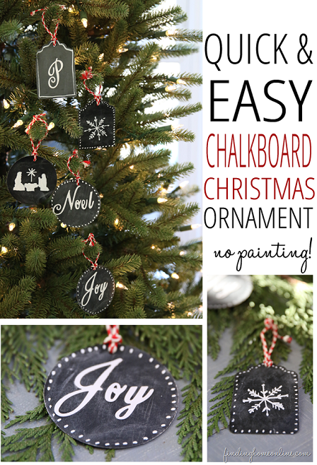 Simple Chalkboard Ornaments