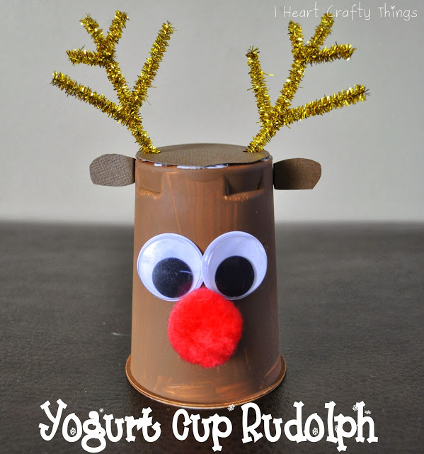 Yogurt Cup Rudolph The Reindeer
