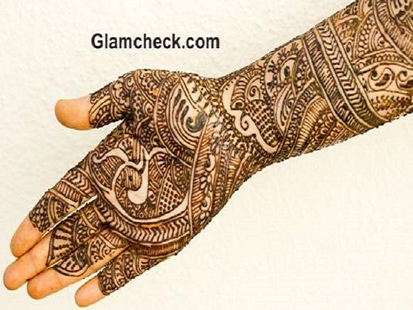 indian peacock design henna