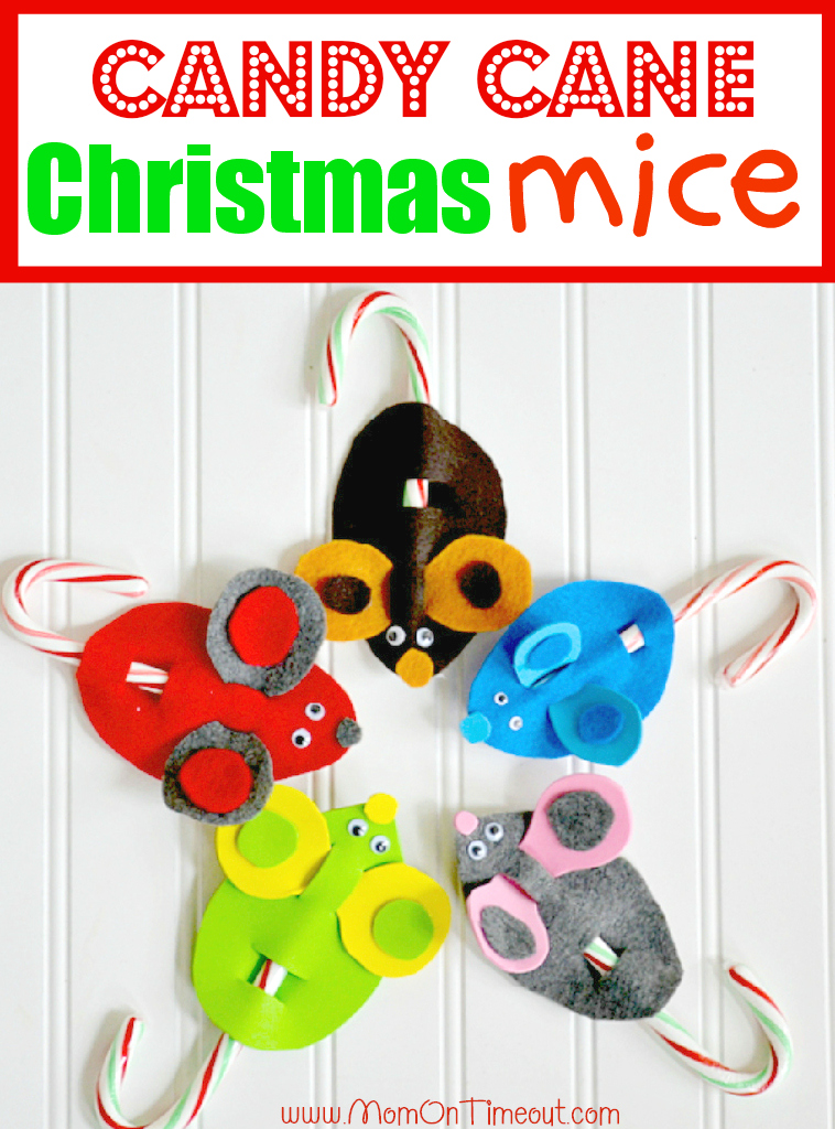 Candy Cane Mice Christmas Craft