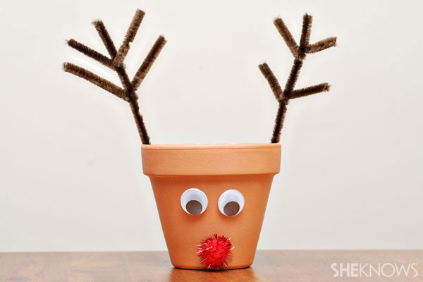 Christmas Reindeer Pot