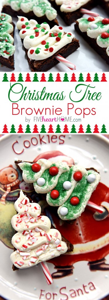 Christmas Tree Brownie Pops