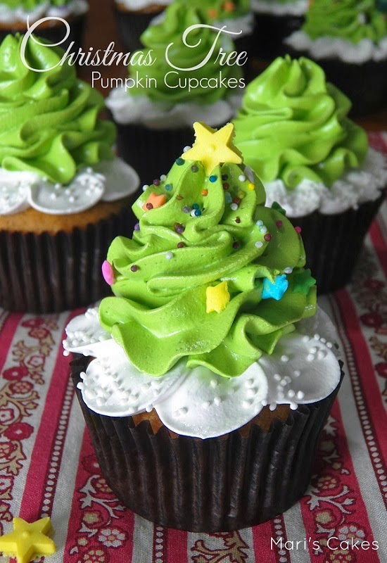 Christmas Tree Pumpkin Cupcakes