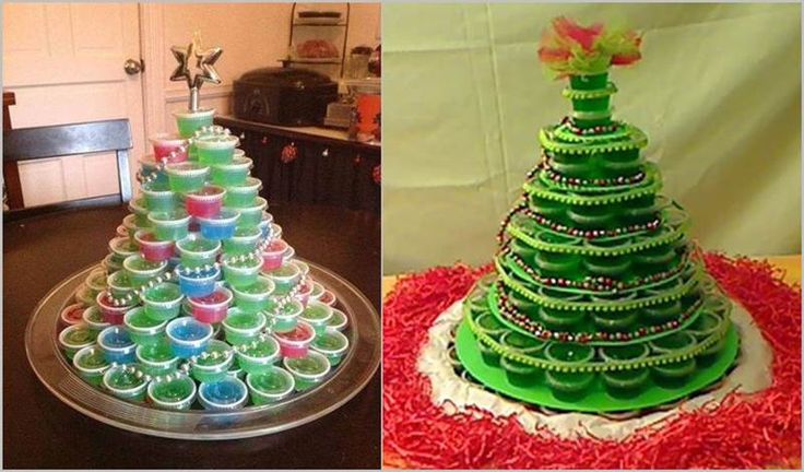 DIY Jello Shots Christmas Tree