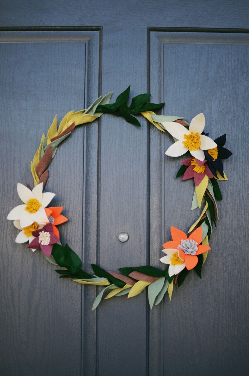 Felt FLower Wreath