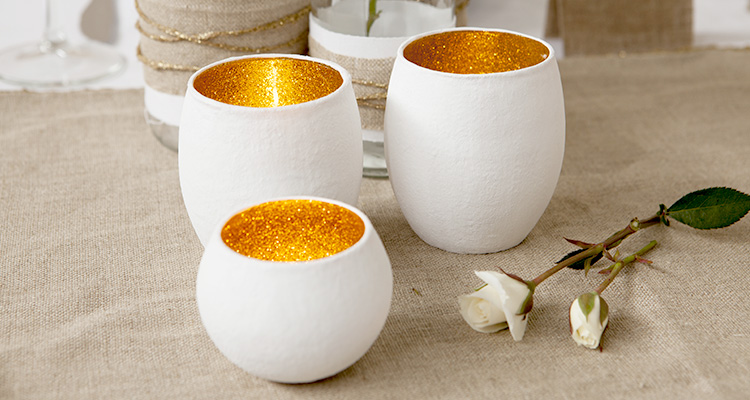 Golden Glass Votives