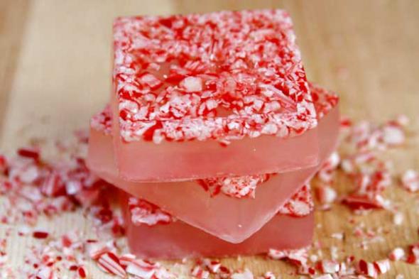 Handmade Candy Cane Soap