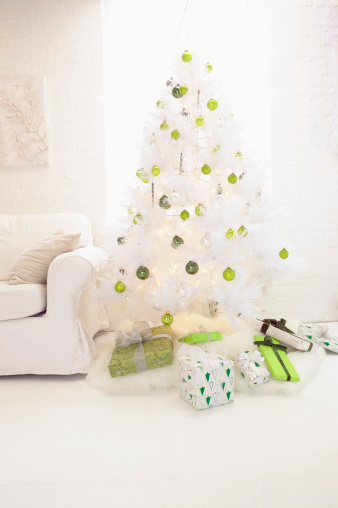 Artificial Christmas Tree in a Living Room