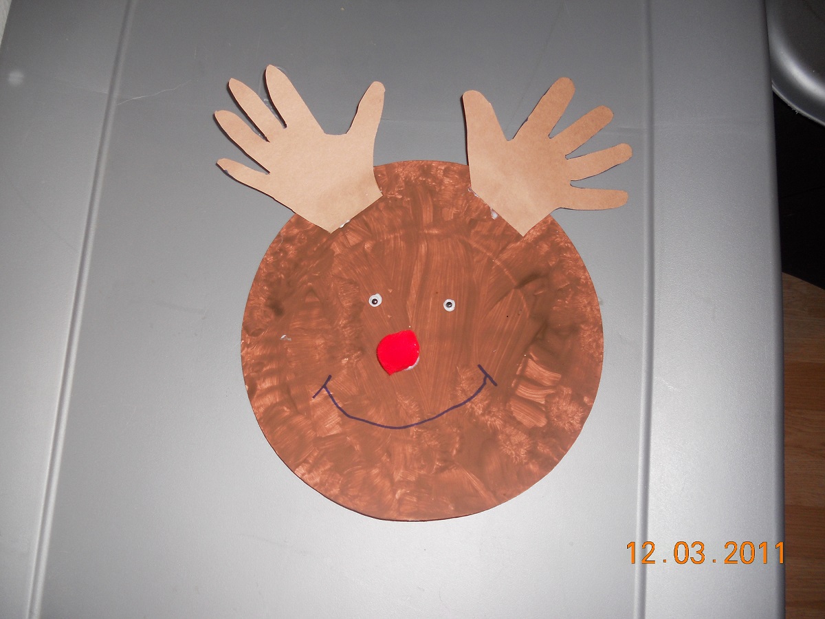 Paper Plate Rudolph