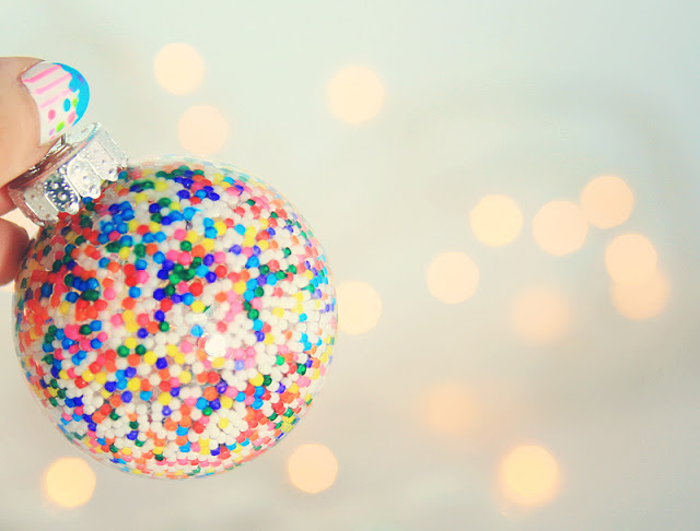 Sprinkle Filled Ornaments