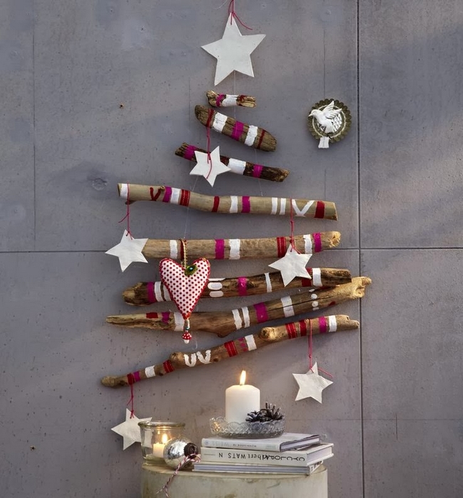 Wooden Sticks Christmas Tree